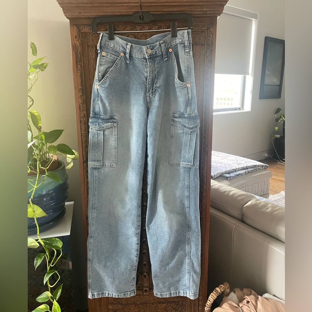 GAP Women's Boyfriend Jeans - Light Blue